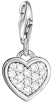 Thomas Sabo Charm-Anhänger Glitzerherz weiß (0967-051-14)