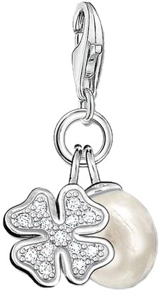 Thomas Sabo Charm-Anhänger Kleeblatt mit Perle weiß (0831-167-14) Thomas Sabo Charm-Anhänger Kleeblatt mit Perle weiß (0831-167-14)