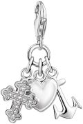 Thomas Sabo Charm-Anhänger Kreuz, Herz, Anker weiß (0409-051-14) Thomas Sabo Charm-Anhänger Kreuz, Herz, Anker weiß (0409-051-14)