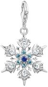 Thomas Sabo Charm-Anhänger Schneeflocke mit blauen Steinen silber (1902-945-7)