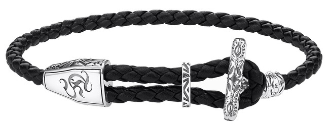 Thomas Sabo Lederarmband Ornament schwarz (A1859-682-11) Thomas Sabo Lederarmband Ornament schwarz (A1859-682-11)
