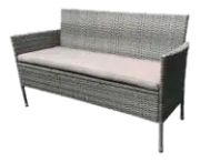 TrendLine Rattanbank 3 Sitzer Greta