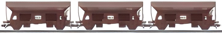Trix Set mit 3 Drehschieber-Seitenentladewagen 24108 Trix Set mit 3 Drehschieber-Seitenentladewagen 24108