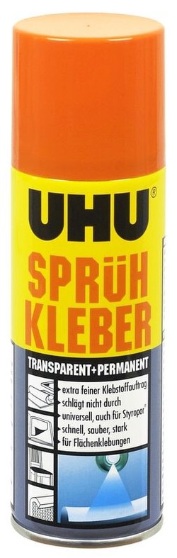 UHU Sprühkleber permanent + transparent 200 ml