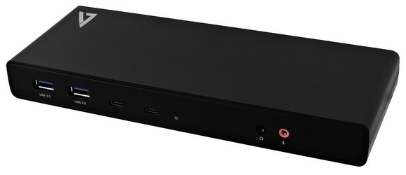 V7 Universale USB-C Dual-Dockingstation mit Stromversorgung (UCDDS-1E)