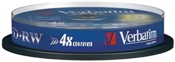 Verbatim DVD+RW 4,7GB 4x 10er Spindel 43488