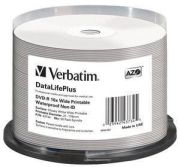 Verbatim DVD-R 16x Wide Print Waterproof No ID 50er 43734