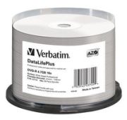 Verbatim DVD-R 16x DataLifePlus Prof. 50er Spindel 43744