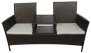 vidaXL 2-Sitzer-Gartensofa mit Teetisch (42843)