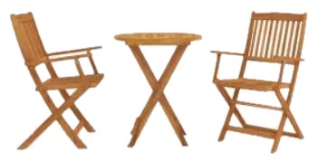 vidaXL Bistro-Set Klappbar 3-tlg. (43381)