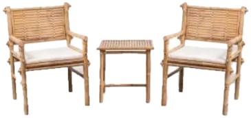 vidaXL Bistro-Set mit Auflagen 3-tlg. (41892)