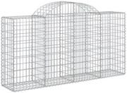 vidaXL Gabione mit Hochbogen 200x50x100/120 cm (153495)