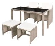 vidaXL Garten-Essgruppe mit Auflagen 5-tlg. (42555)