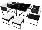 vidaXL Garten-Essgruppe mit Auflagen (42761)