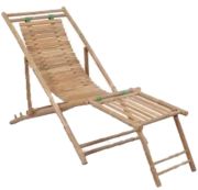 vidaXL Garten-Liegestuhl mit Fußablage (41492)