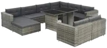 vidaXL Garten-Lounge-Set mit Auflagen 10-tlg. (44426) vidaXL Garten-Lounge-Set mit Auflagen 10-tlg. (44426)
