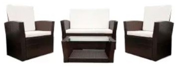 vidaXL Garten-Lounge-Set mit Auflagen (42641)
