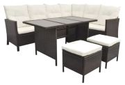 vidaXL Garten-Lounge-Set mit Auflagen 4-tlg. (43095)