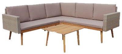 vidaXL Garten-Lounge-Set mit Auflagen 4-tlg. (43133)