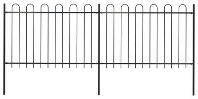 vidaXL Gartenzaun mit Bügel-Design 3,4 x 1,2 m
