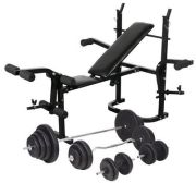 vidaXL Hantelbank mit Ablage Set 120 kg (275377)