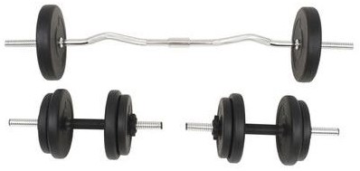 vidaXL Langhantel- und Kurzhantelset 30 kg (91400) vidaXL Langhantel- und Kurzhantelset 30 kg (91400)
