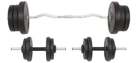 vidaXL Langhantel- und Kurzhantelset 60 kg (91402) vidaXL Langhantel- und Kurzhantelset 60 kg (91402)