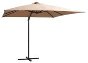 vidaXL Ampelschirm mit LED-Leuchten und Stahlmast 250 x 250 cm