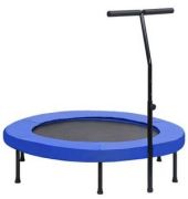vidaXL Fitness Trampolin mit Griff und Sicherheitspolster 122 cm rund