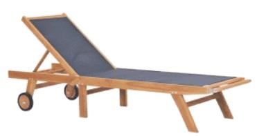 vidaXL Sonnenliege Klappbar mit Rollen (44668)