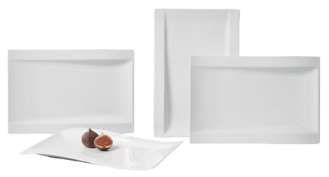 Villeroy & Boch NewWave Gourmet-Teller 4-tlg. 37 x 25 cm Villeroy & Boch NewWave Gourmet-Teller 4-tlg. 37 x 25 cm