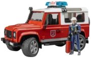 Bruder Land Rover Defender Station Wagon Feuerwehr-Einsatzfahrzeug mit Feuerwehrmann Bruder Land Rover Defender Station Wagon Feuerwehr-Einsatzfahrzeug mit Feuerwehrmann
