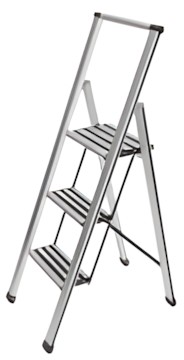Wenko Alu-Design Klapptrittleiter 3-stufig 601012100 Wenko Alu-Design Klapptrittleiter 3-stufig 601012100