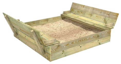 Wickey Sandkasten Flippey mit Klappdeckel 110 x 165 cm