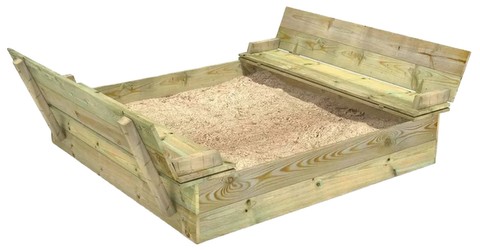 Wickey Sandkasten Flippey mit Klappdeckel 130 x 165 cm Wickey Sandkasten Flippey mit Klappdeckel 130 x 165 cm