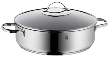 WMF Servier-Schmorpfanne mit Glasdeckel hoch 28 cm WMF Servier-Schmorpfanne mit Glasdeckel hoch 28 cm
