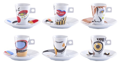 Zeller Espressotassen Set Faces 12-tlg. (26505)